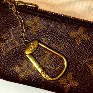 LV Louis Vuitton zip card holder case monogram EC / coin purse wallet